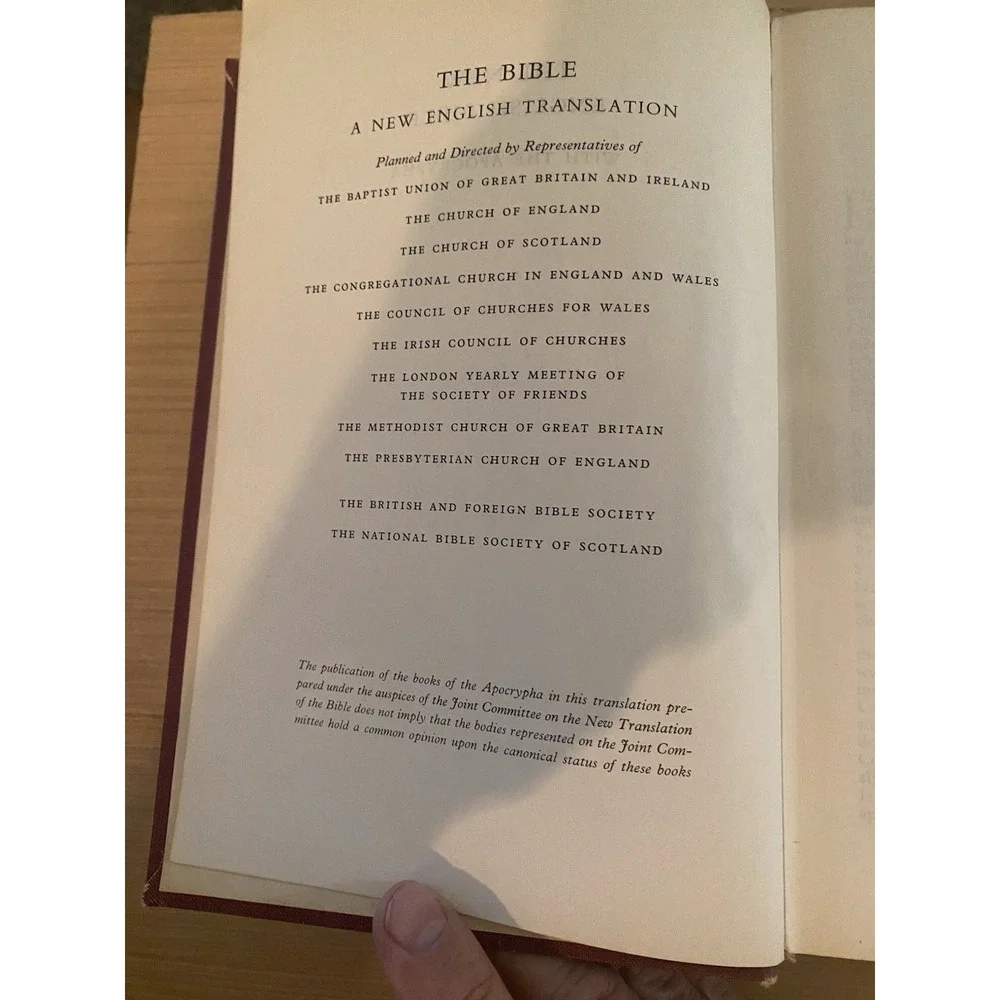 The New English Bible With The Apocrypha 1970 HC‎ Oxford Cambridge